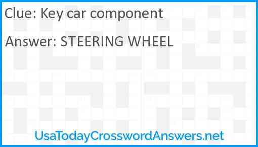 Key car component Answer