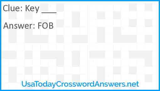 Key ___ Answer