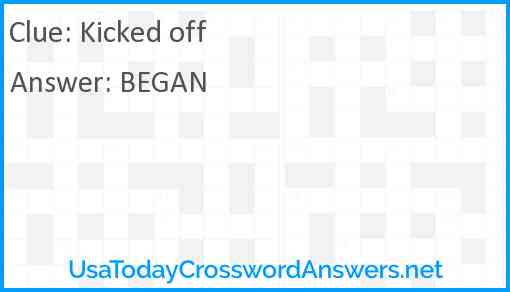 Kicked off Answer