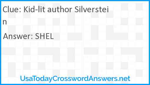 Kid-lit author Silverstein Answer