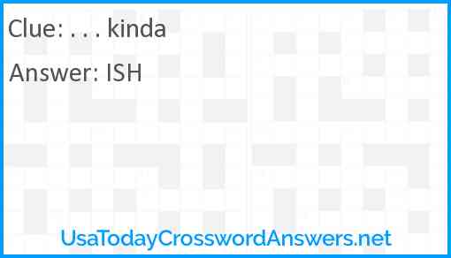 Kinda Answer