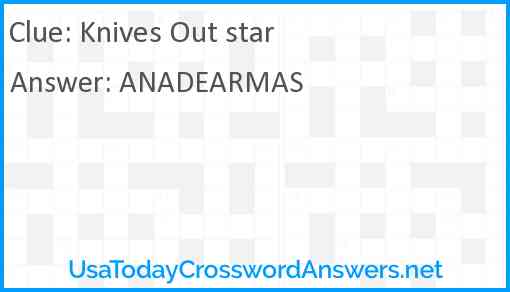 Knives Out star Answer