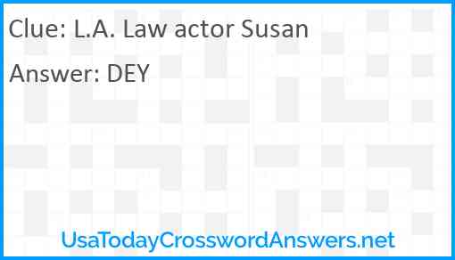 L.A. Law actor Susan Answer