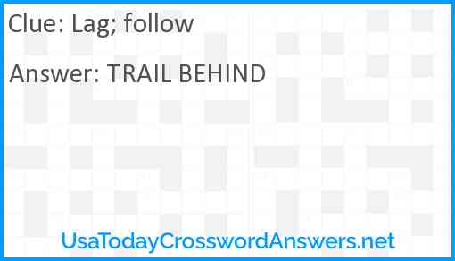 Lag; follow Answer