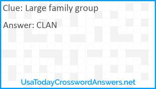 Large family group Answer