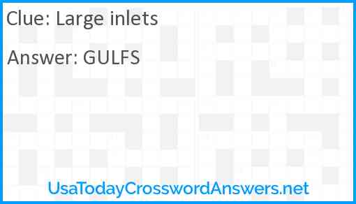 Large inlets Answer