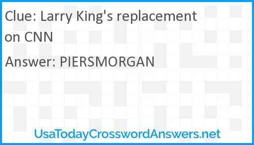 Larry King's replacement on CNN Answer