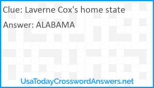Laverne Cox's home state Answer