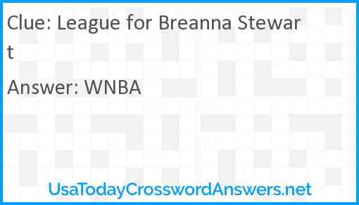 League for Breanna Stewart Answer
