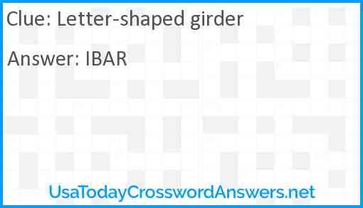 Letter-shaped girder Answer