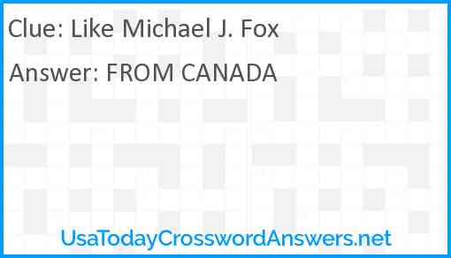 Like Michael J. Fox Answer