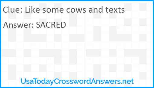 Like some cows and texts Answer