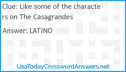 Like some of the characters on The Casagrandes Answer