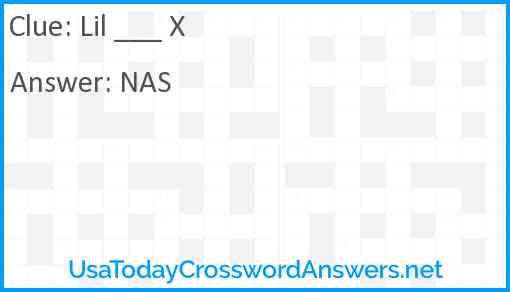 Lil ___ X Answer