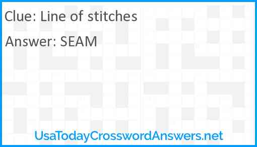 Line of stitches Answer
