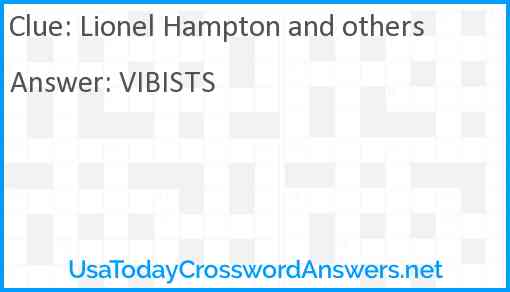 Lionel Hampton and others Answer