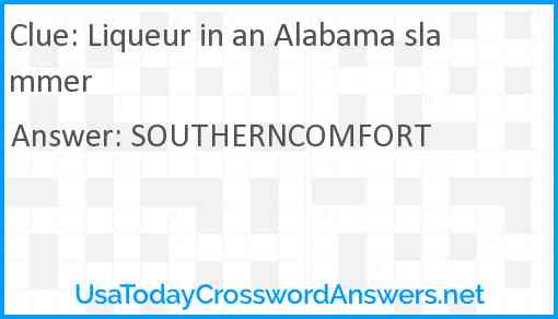 Liqueur in an Alabama slammer Answer