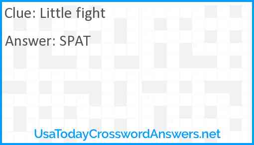 Little fight Answer