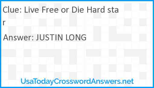 Live Free or Die Hard star Answer