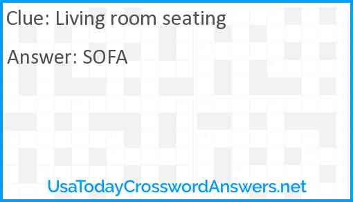 Living room seating Answer
