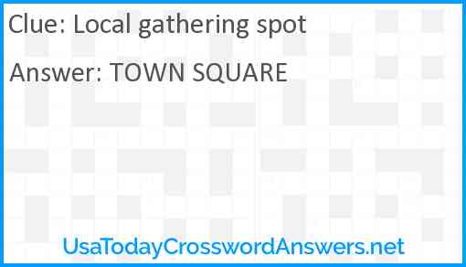 Local gathering spot Answer