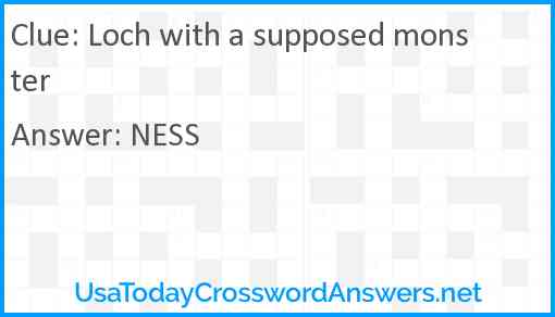 Loch with a supposed monster Answer