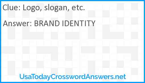 Logo, slogan, etc. Answer