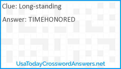 Long-standing Answer