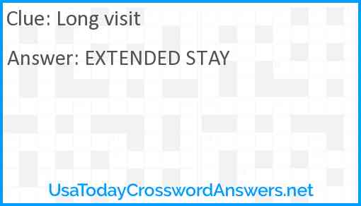Long visit Answer