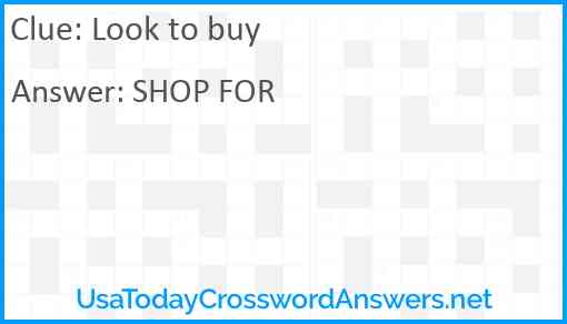 Look to buy Answer
