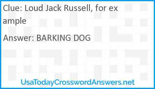 Loud Jack Russell, for example Answer