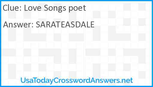 Love Songs poet Answer