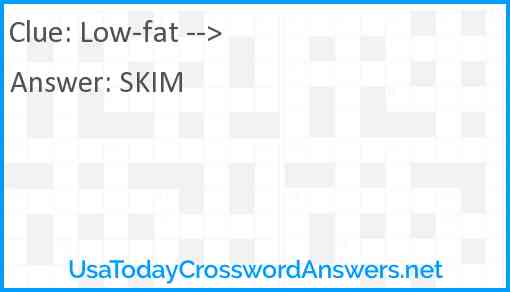 Low-fat Answer