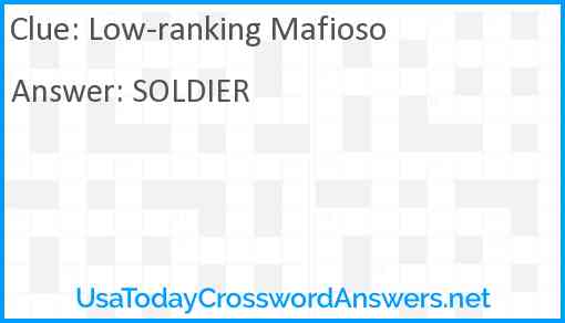 Low-ranking Mafioso Answer