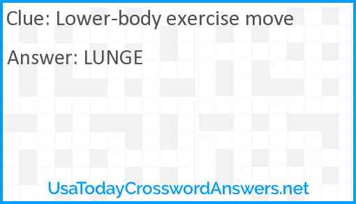 Lower-body exercise move Answer