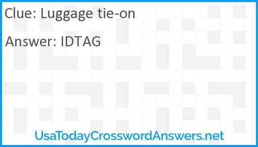 Luggage tie-on Answer