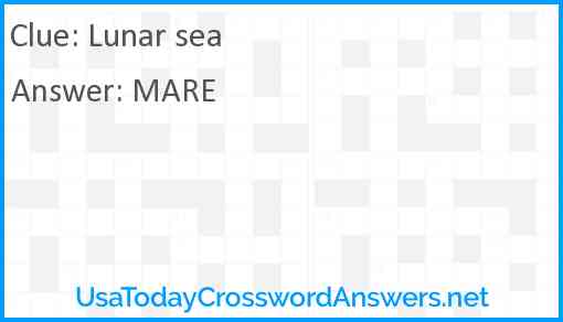 Lunar sea Answer