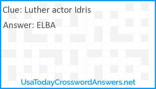 Luther actor Idris Answer