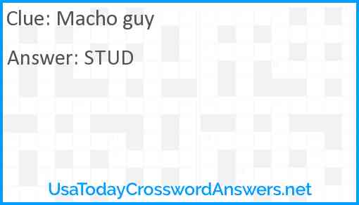 Macho guy Answer