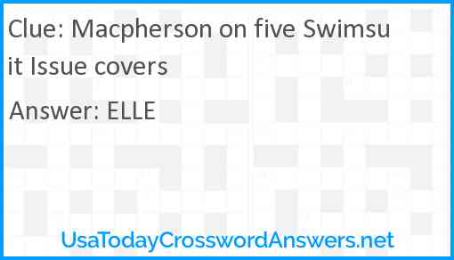 Macpherson on five Swimsuit Issue covers Answer
