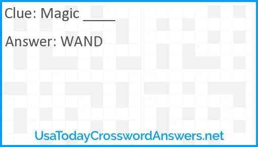 Magic ____ Answer