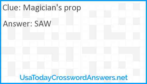 Magician's prop Answer
