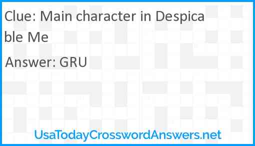 Main character in Despicable Me Answer