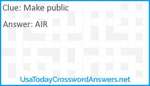 Make public Answer