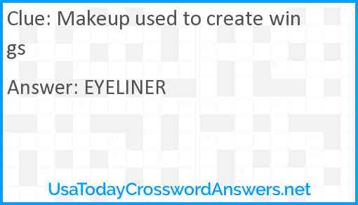 Makeup used to create wings Answer