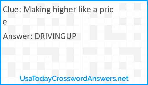 Making higher like a price Answer