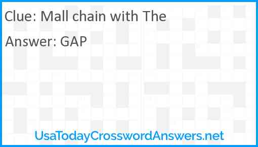 Mall chain with The Answer