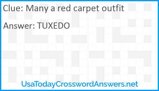 Many a red carpet outfit Answer