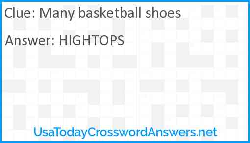 Many basketball shoes Answer