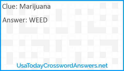 Marijuana Answer